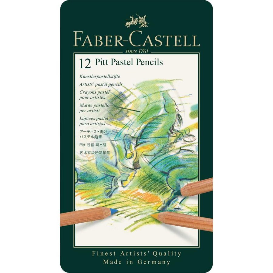 PASTELI V SVINČNIKU Pitt Pastels Faber Castell (set 12 kosov)