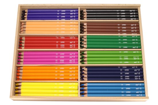 BARVICE edu3 JUMBO ŠESTKOTNE V LESENEM BOXU 1/144  14449