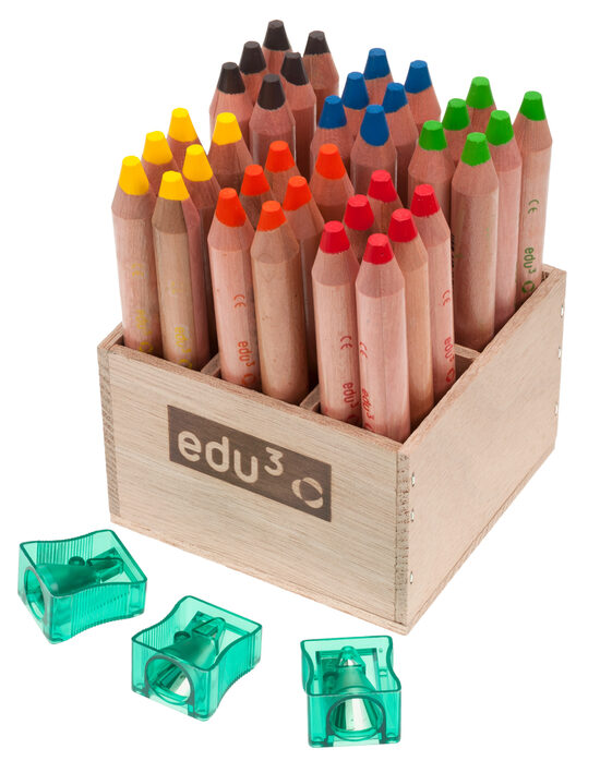 BARVICE edu3 FIRST 1/48 v lesenem boxu , mina 8 mm/premer 13 mm s šilčkom 14441