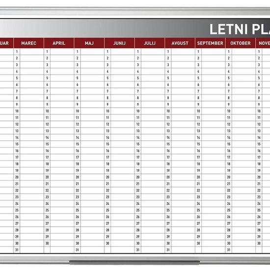Bi-Office Planer letni, 60 x 90 cm