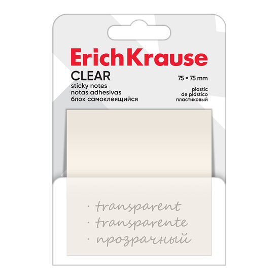 ErichKrause PVC TRANSPARENTNI LISTIČI POST-IT 75x75mm 1/50 14888
