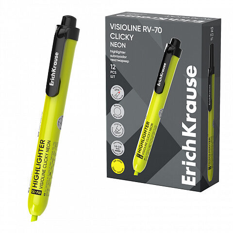 TEXTMARKER ErichKrause Visioline Clicky Neon SIGNIRNI MARKER NA KLIK 1/1 14878