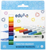 FLOMASTRI ZA STEKLO EDU3 1/8 (odstranljivi) 14451