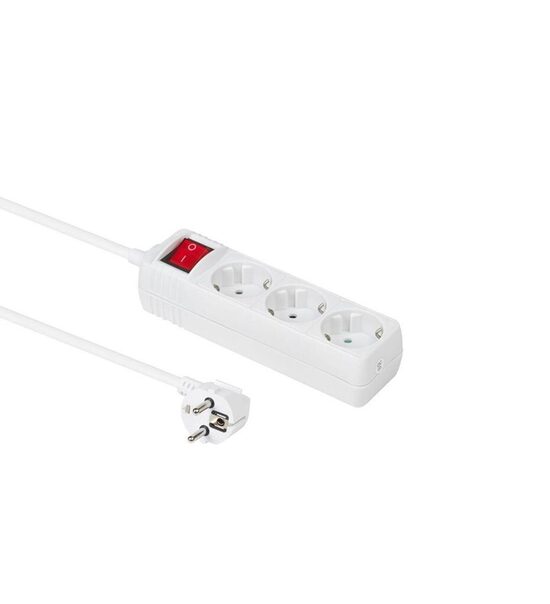 MicroConnect Razdelilnik s stikalom 3 vtičnice