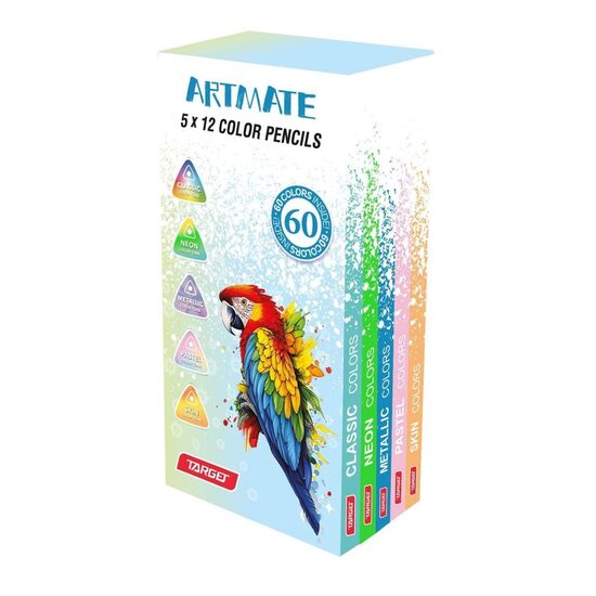 BARVICE ARTMATE V PETIH RAZLIČNIH ODTENKIH (set 60 kos) TARGET 14915