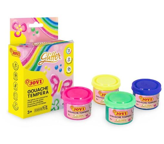 GLITER TEMPERA (4 x 35 ml) JOVI 12540