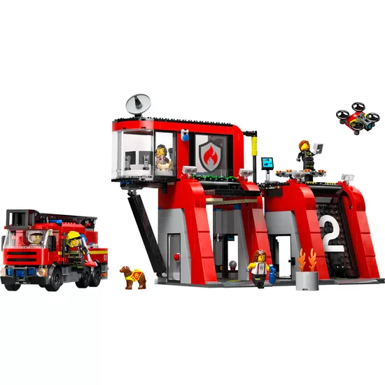 LEGO 60414 - Gasilska postaja z gasilskim vozilom