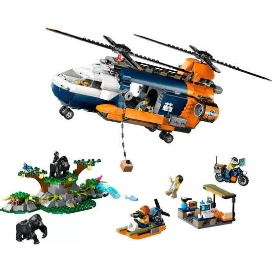LEGO 60437 - Helikopter v postojanki raziskovalca džungle