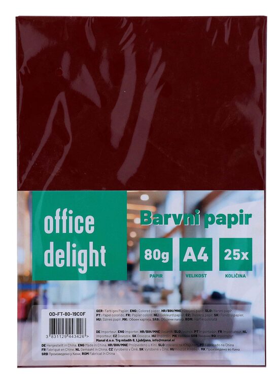 PAPIR 80G A4 BARVNI 1/25 temne barve 818