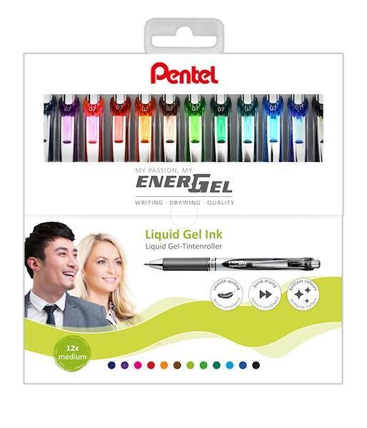 Pentel Energel BL77, 12/1, sort barve 14957