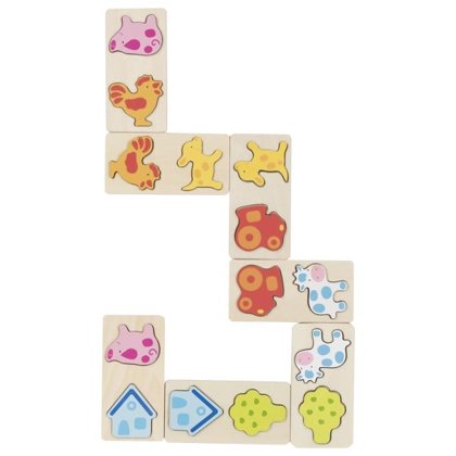 GOKI 56814 3D DOMINE KMETIJA (set 28 kosov)
