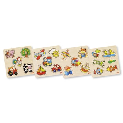 GOKI 57545 SET ŠTIRIH SESTAVLJANK S ČEPKI