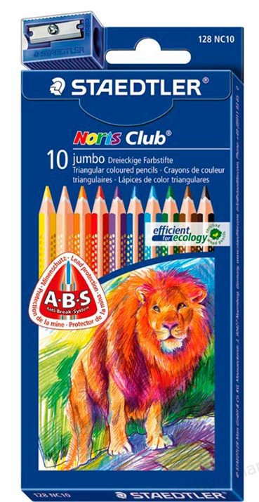 BARVICE DEBELE 1/10 STAEDTLER NORIS ABS SISTEM trikotne 2274