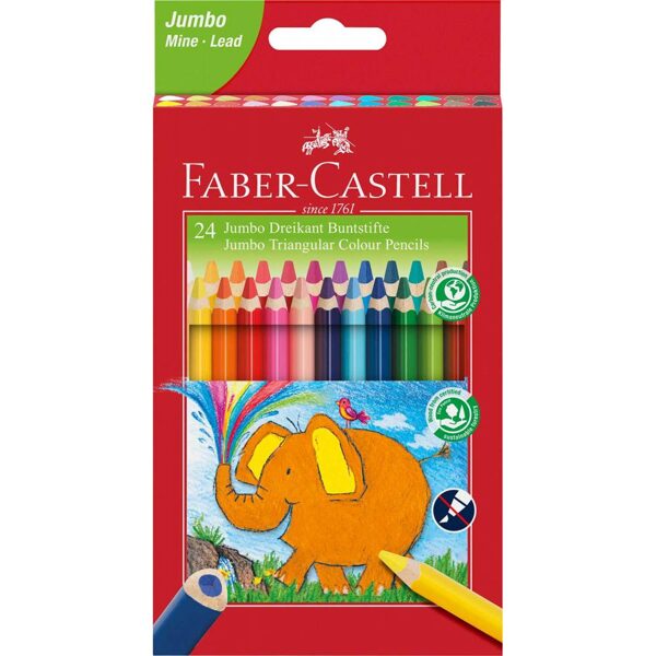 BARVICE JUMBO TRIKOTNE Faber Castell (set 24 kosov) 8678