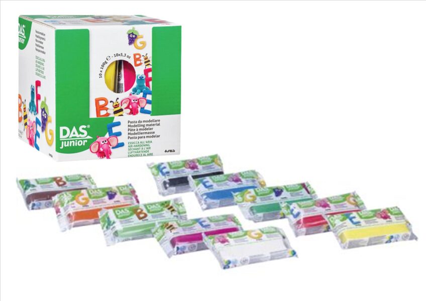 DAS JUNIOR - Modelirna masa 10 barv x 100 g 1692