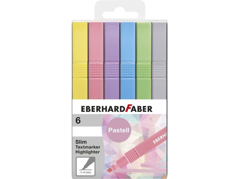 TEXTMARKER Slim Pastel EBERHARD FABER (set 6 kosov) 14177