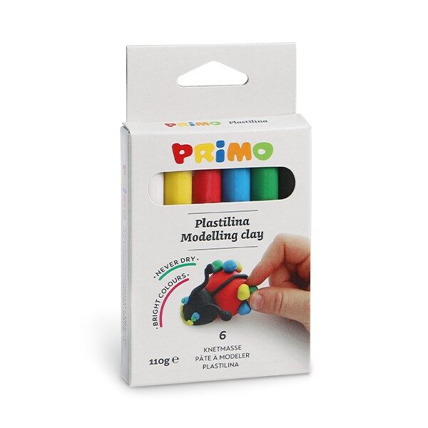 MALI PLASTELIN OSNOVNE BARVE PRIMO 6 x 18g SA343