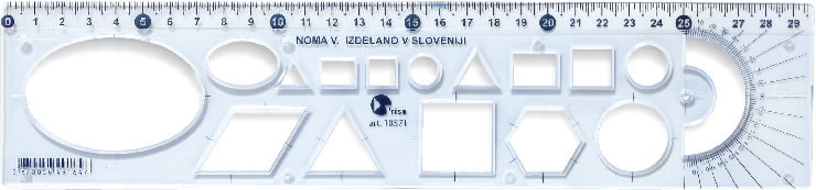 RAVNILO ŠABLONA 30CM 507