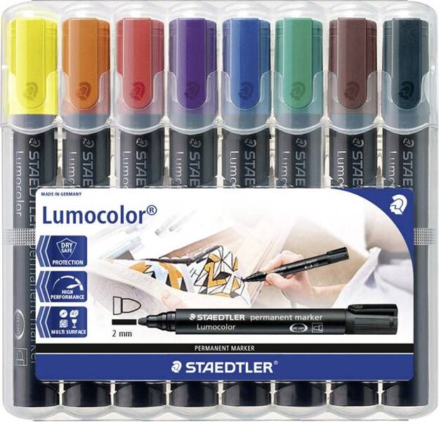 STAEDTLER MARKERJI LUMOCOLOR PERMANENT Z OKROGLO KONICO SB 352 WP8 9786