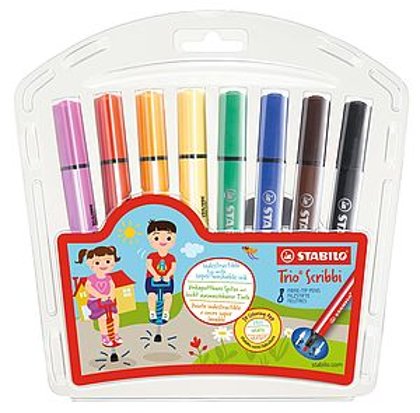 STABILO DEBELI FLOMASTRI TRIO SCRIBBI SET 1/8