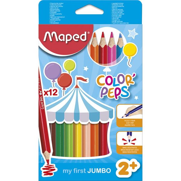 TRIKOTNE JUMBO BARVICE Maped (set 12 kosov) 13393
